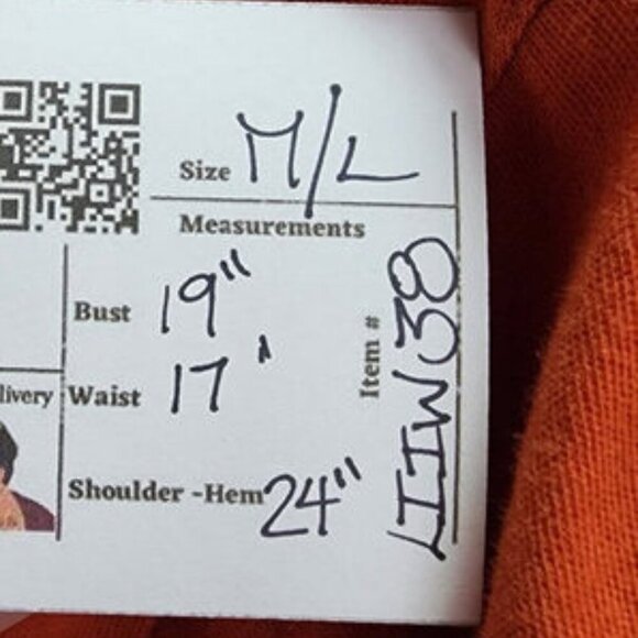 Eric Alexandre Orange Cotton Top Size M/L - Picture 9 of 9